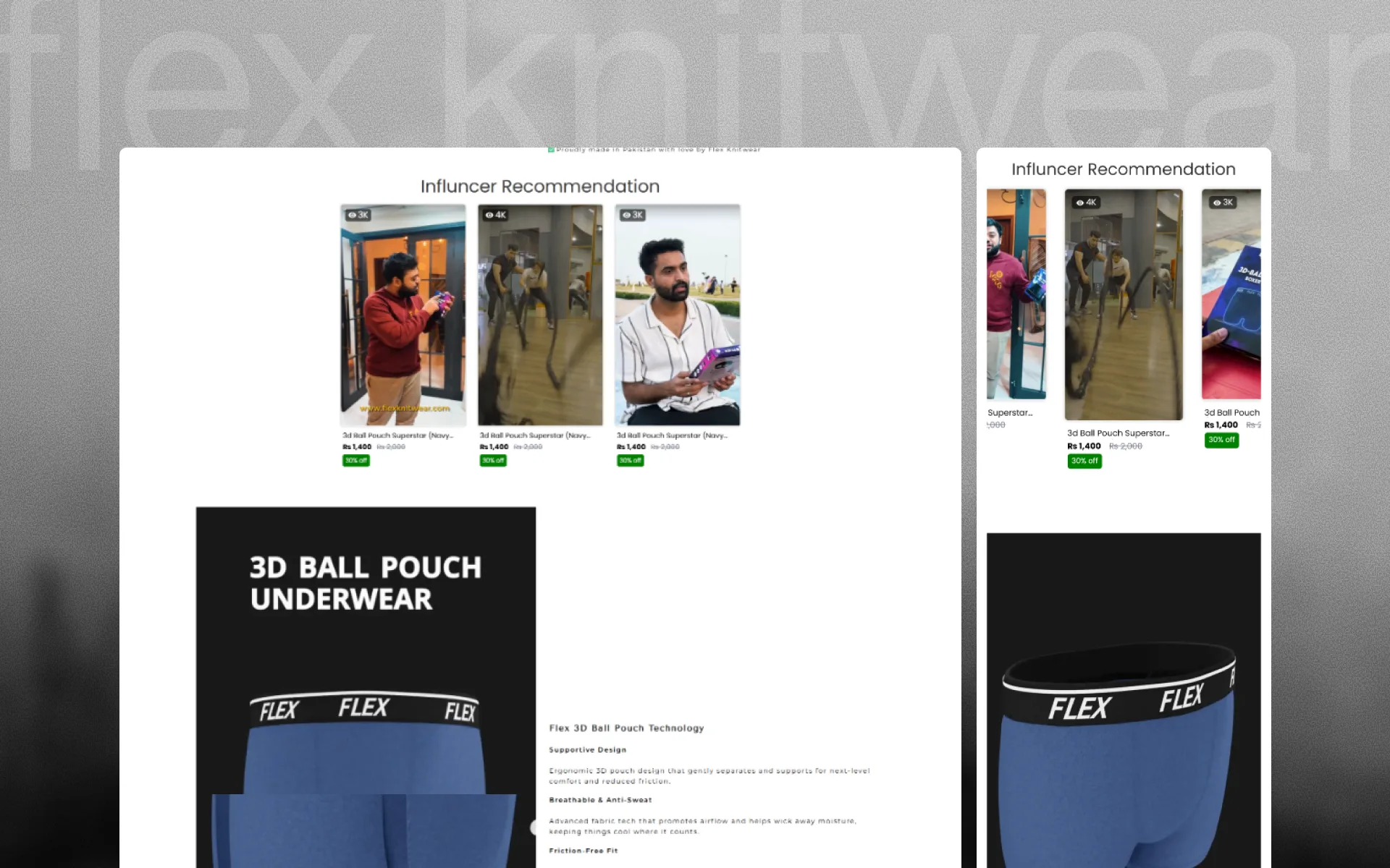 Flex ecommerce experience detail 3