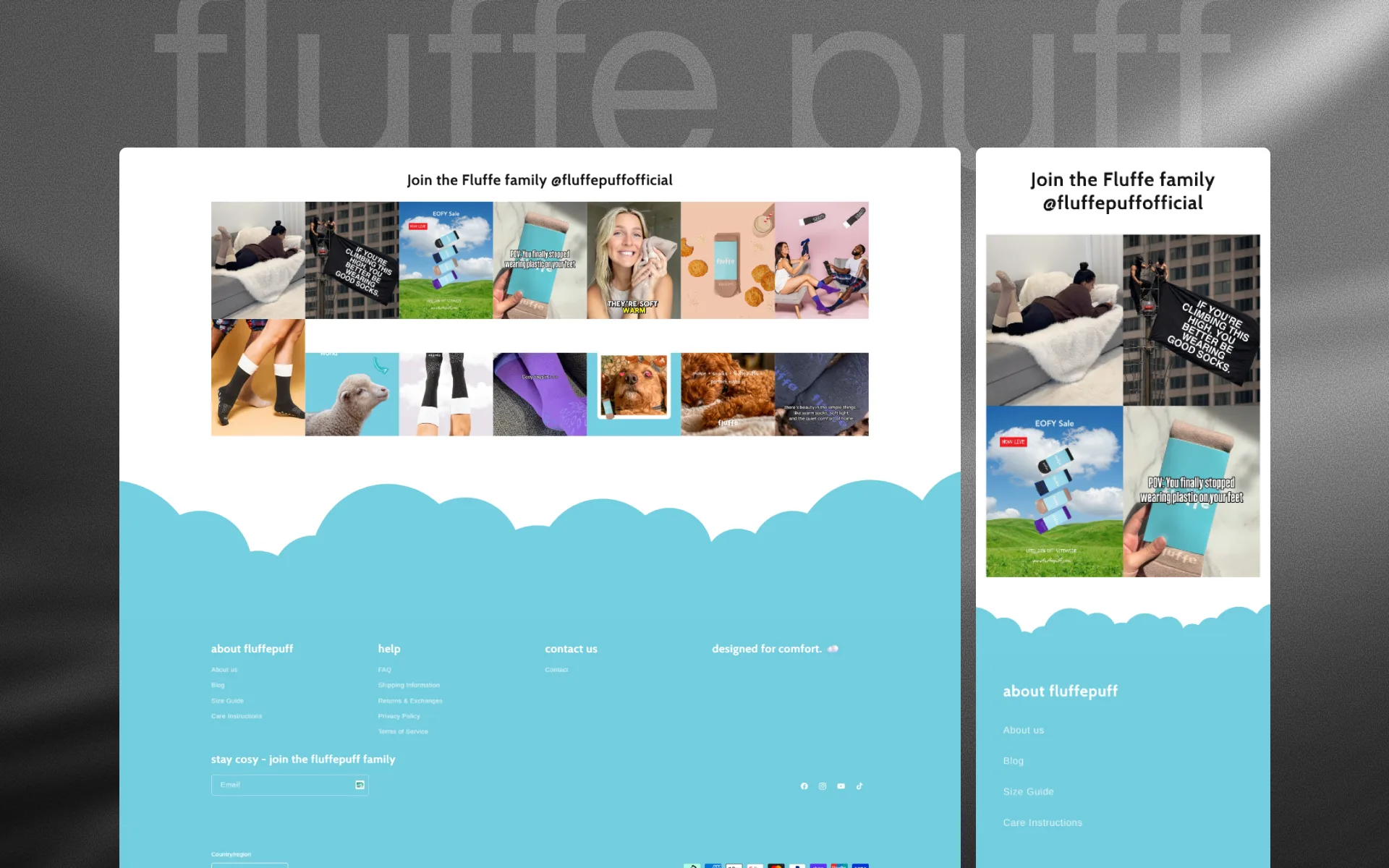 Fluffe Puff ecommerce experience detail 1