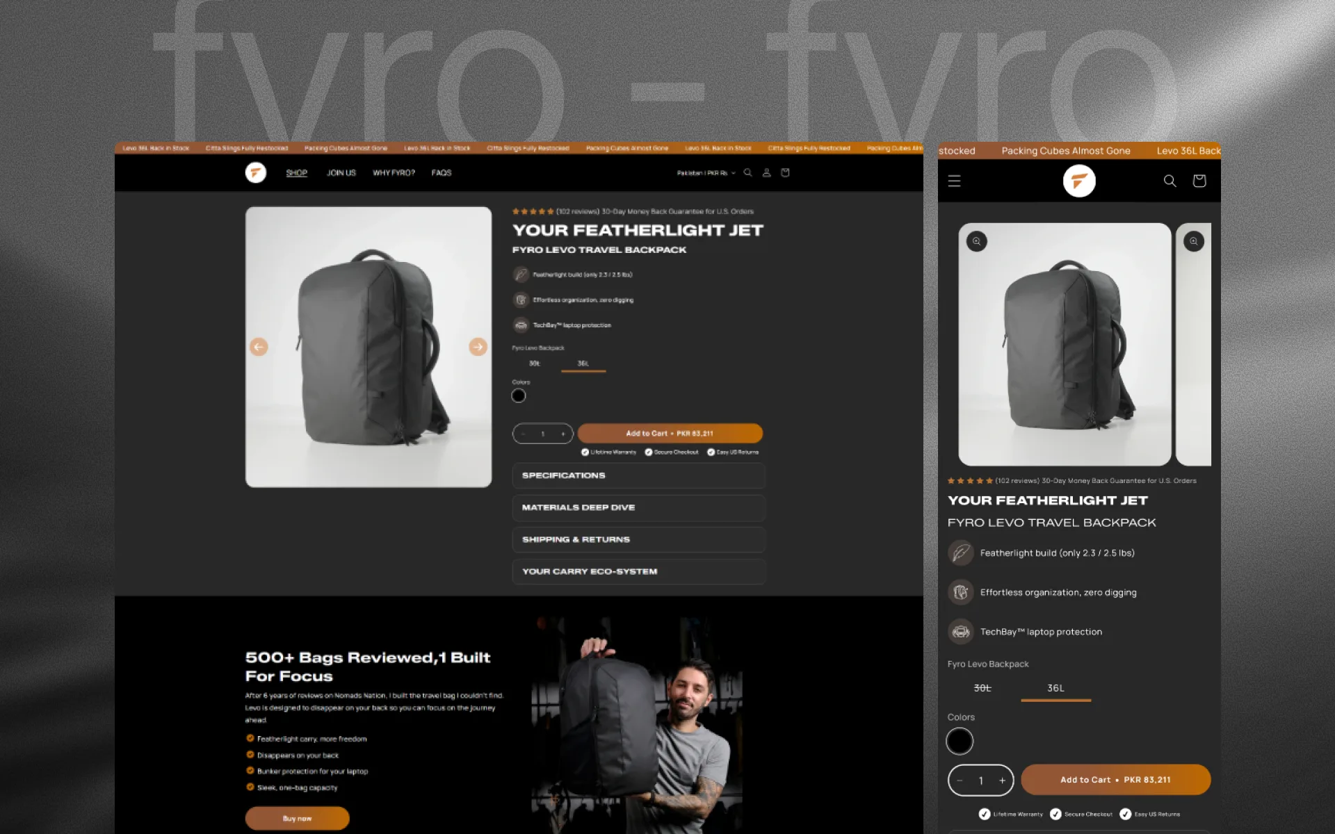 Fyro ecommerce experience detail 2