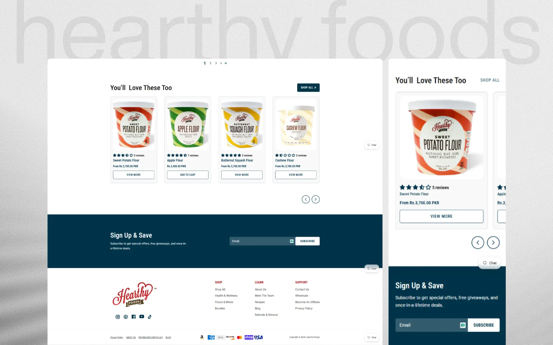 Hearthy Foods project highlight 3