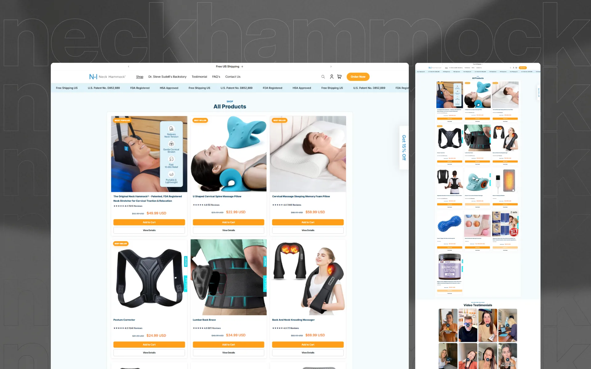 Neck Hammock ecommerce experience detail 3