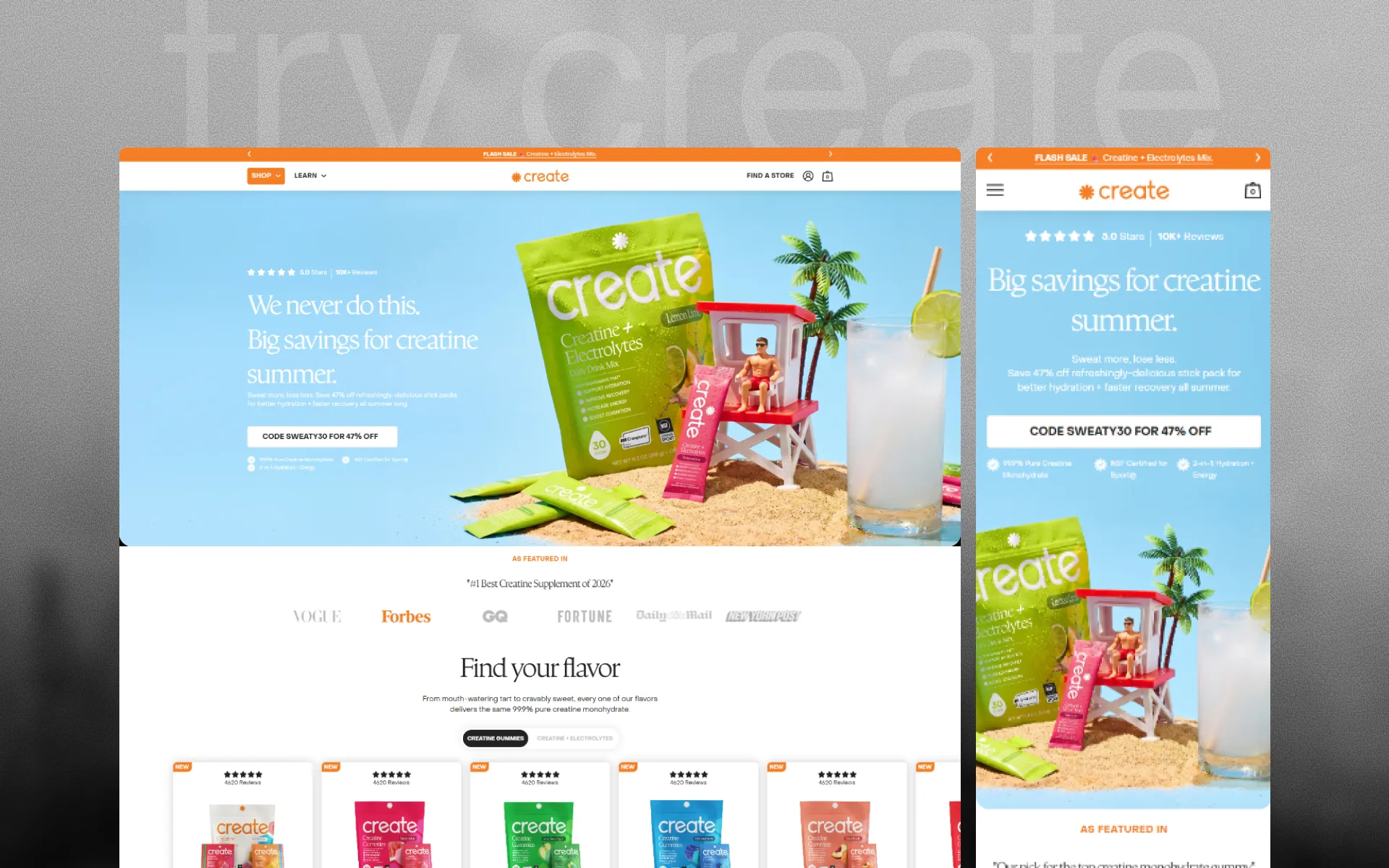 Try Create solution experience