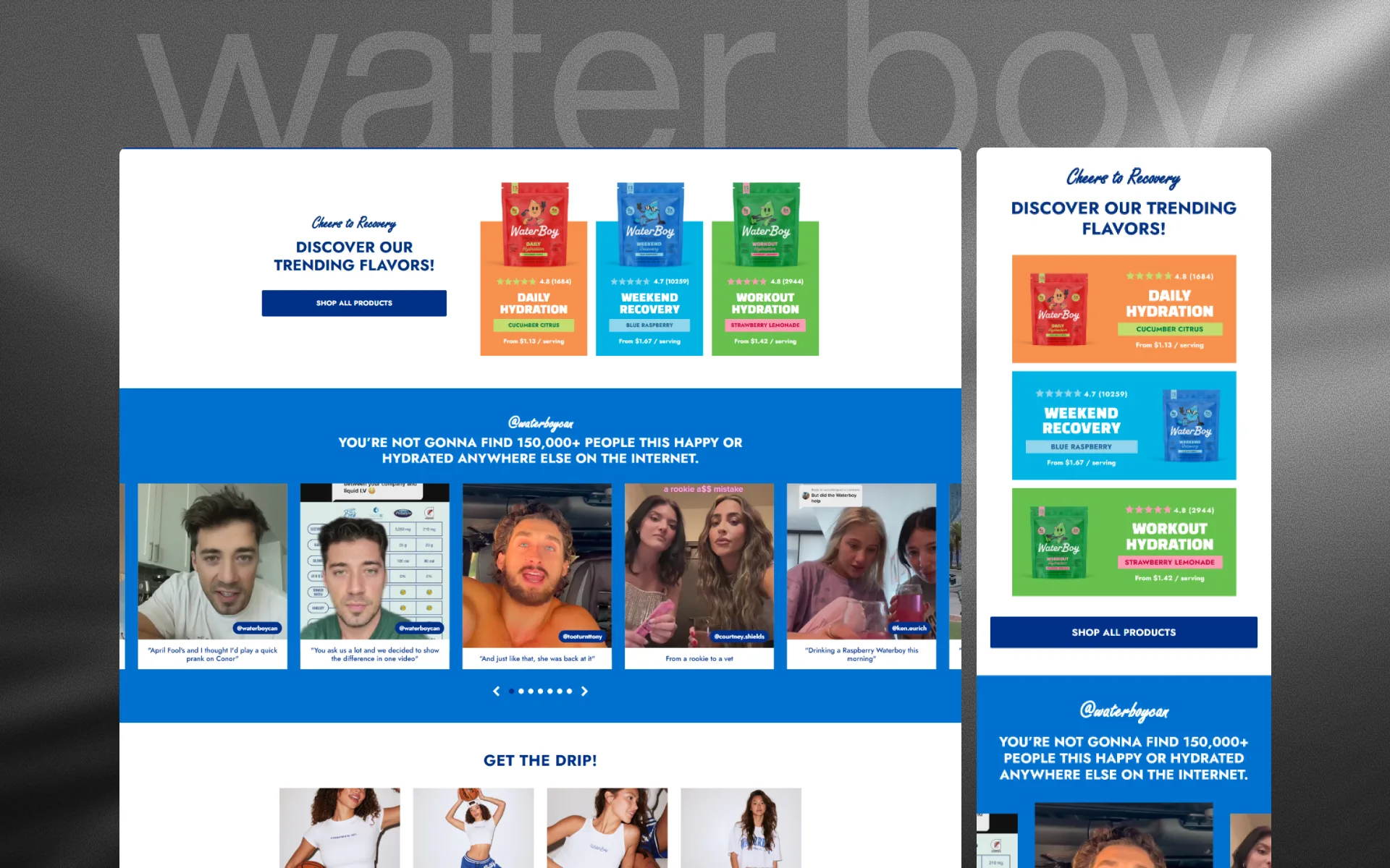 Water Boy ecommerce experience detail 1