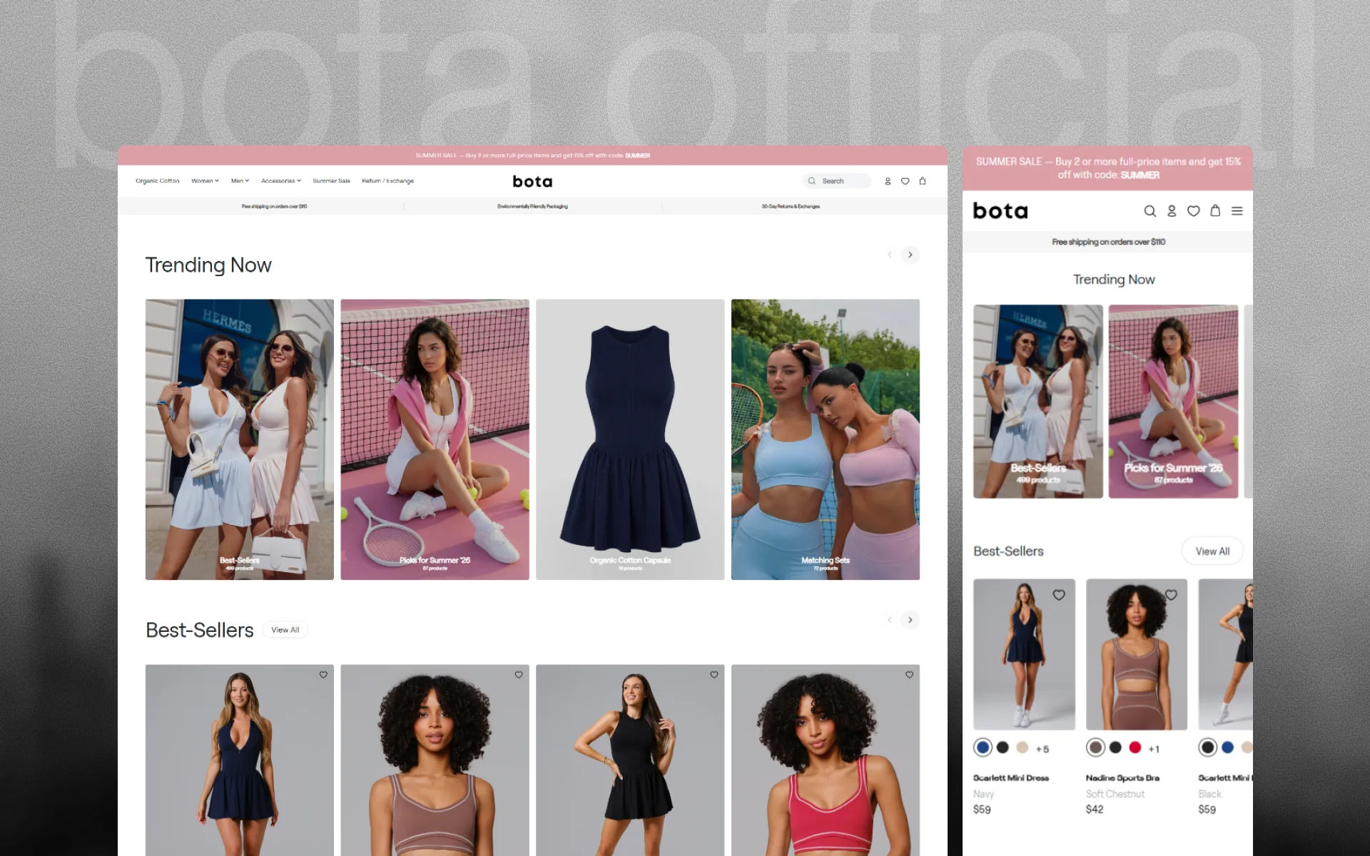 Bota Official ecommerce experience detail 1