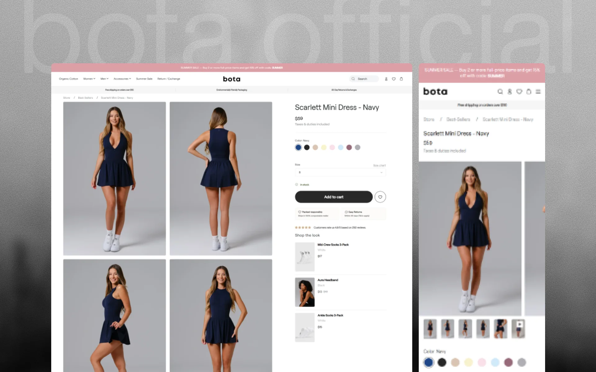 Bota Official ecommerce experience detail 3